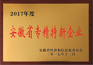 2017年度安徽省專精特新企業(yè)